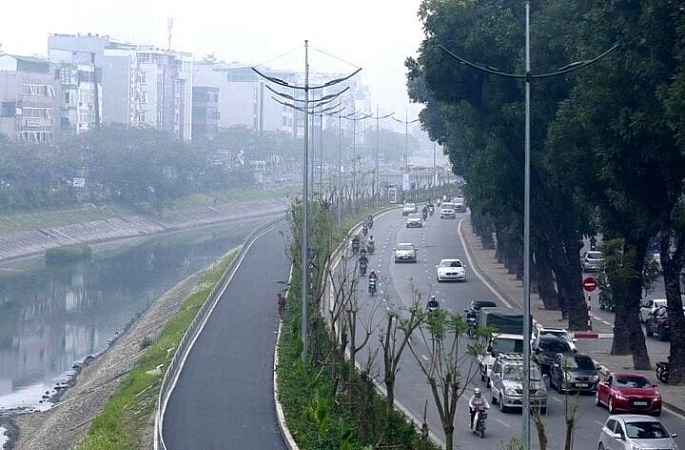 Tuyến đường đi bộ ven sông Tô Lịch sẽ được điều chỉnh thành đường dành cho xe đạp và đường cho người đi bộ.