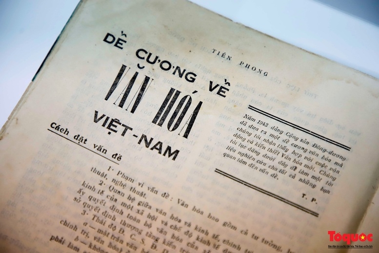 Bản Đề cương về văn hóa Việt Nam do Tổng Bí thư Trường Chinh soạn thảo năm 1943. Ảnh: Bộ VHTT&DL