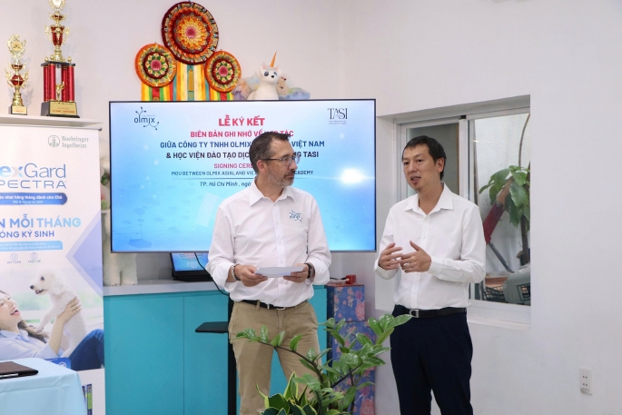 Lễ ký kết thỏa thuận hợp tác chiến lược giữa Olmix Asialand Việt Nam và Học Viện Tasi Academy