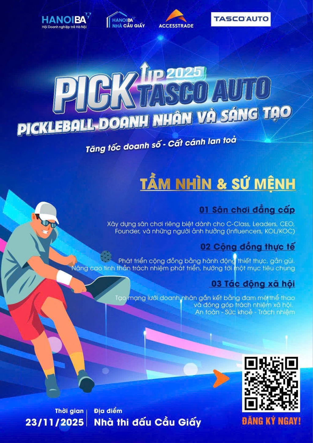 Giải Pickleball Doanh nhân và Sáng tạo: Tăng tốc doanh số - Cất cánh lan tỏa